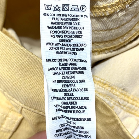 FC Jeans Yellow Skin Tight Size 2 - Picture 4 of 10